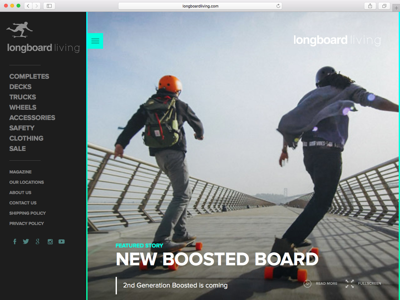 A real-world example of a vertical list on Longboard Living's website