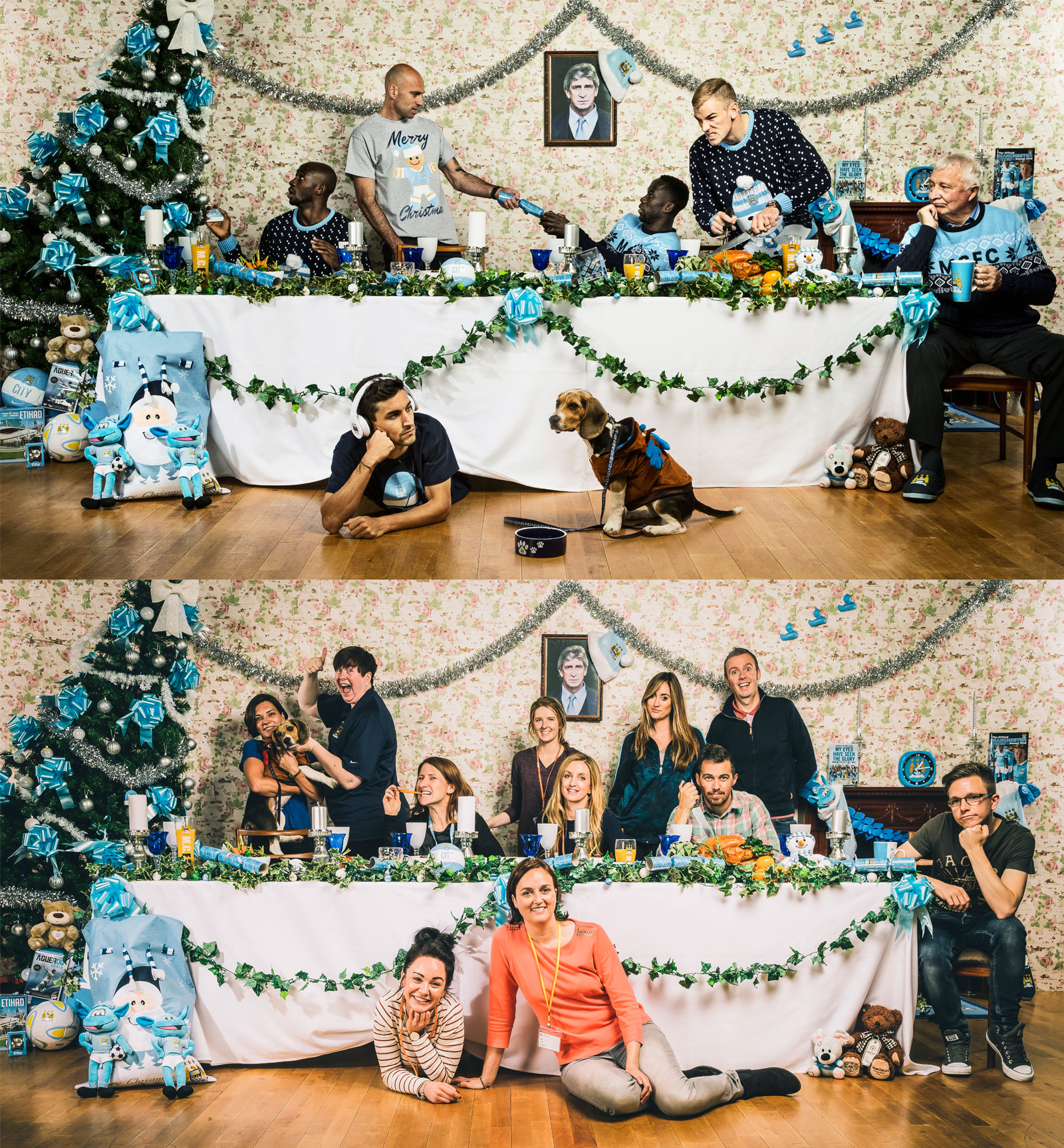 Manchester City Christmas photoshoot Kitbag