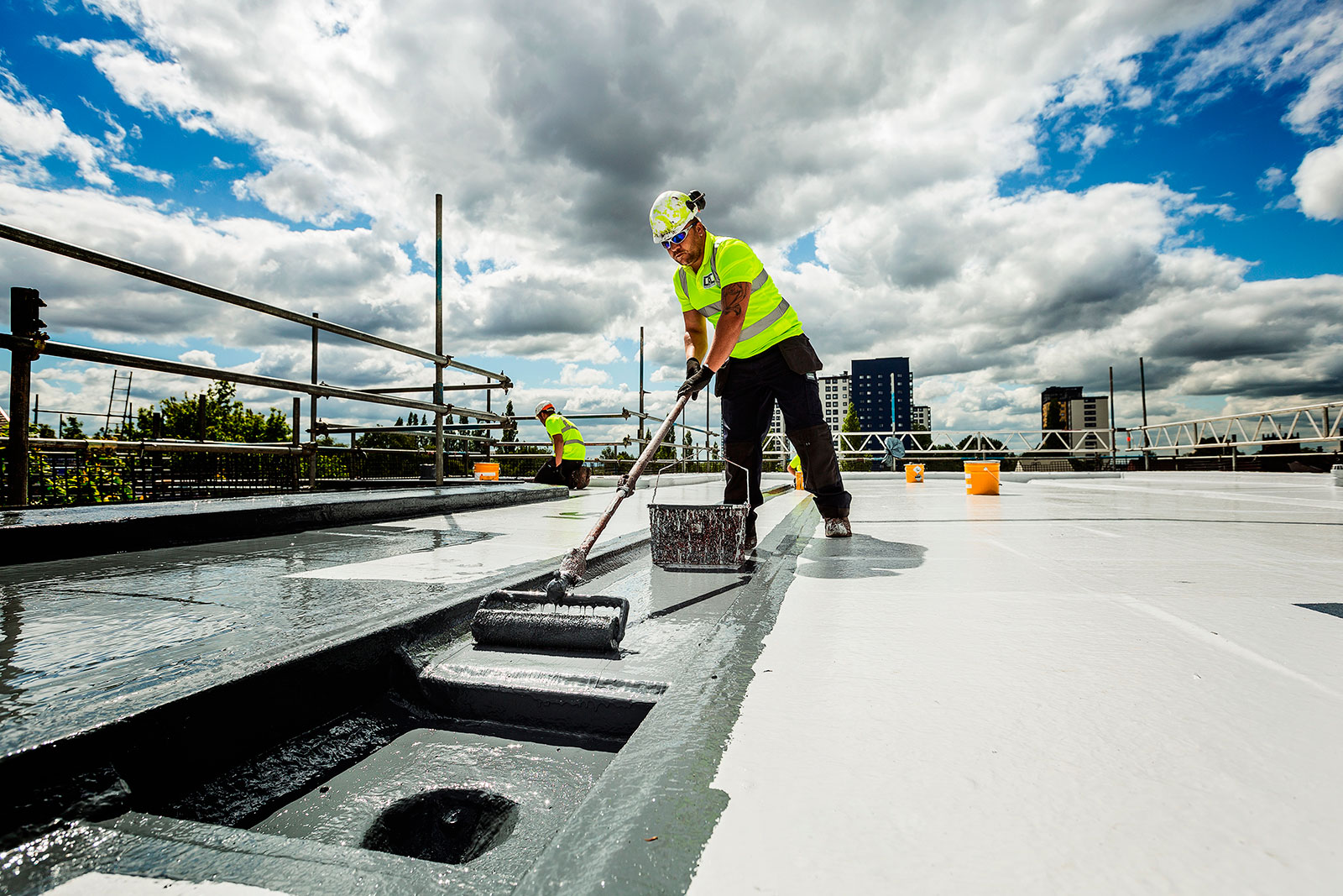 Location photography and retouching for clients Liquid Roofing